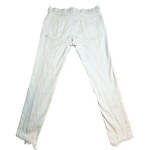 Gap 1969 Regular Straight Jeans Mens 35x32 (33x30) White Denim Button Fly